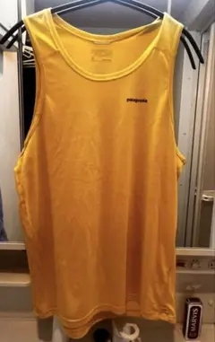 パタゴニア　ナイントレイルズシングレット タンク　スリーブレス　イエローサイズM