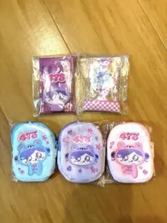 475 しなこちゃん ミニポーチ しなクマクリアマルチケース ５点セット