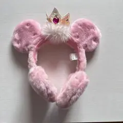 ディズニー ミッキー ミニー 耳 王冠付きピンクカチューシャ