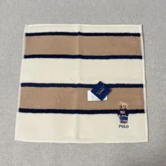 【新品】Polo ポロベア ストライプタオルハンカチ