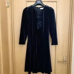 superbeauty スーパービューティー　ブラック ベルベット ワンピース