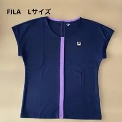 フィラ　テニスウェア　半袖Tシャツ　レディース　Lサイズ ネイビー