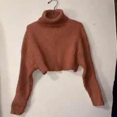 【GRL】リブニットセーター オレンジ色 Fサイズ