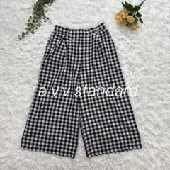 a.v.v standard ワイドパンツ ガウチョパンツ【L】チェック