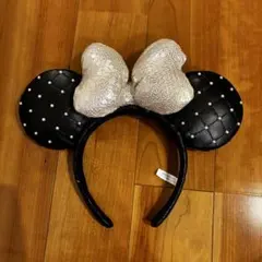 ディズニー カチューシャ　ミニー 黒キルティング