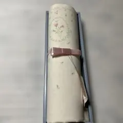 花柄刺繍 シングルシーツ クリーム色