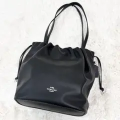 美品 COACH コーチ モリー 2wayバケットバッグ トートバッグ 黒 A4