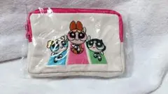 パワーパフガールズ　ガチャガチャ　チャーム付き　刺繍ポーチ
