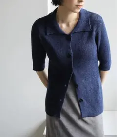 ハーフスリーブサマーニットカーディガン