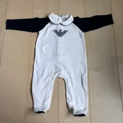 ARMANI ロンパース ホワイト/ネイビー