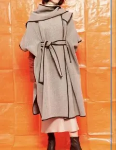 FRAY I.D パイピングポンチョコート ベージュ FWFC215201