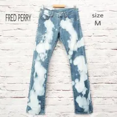【日本製】美品 FRED PERRY ブリーチ加工 スキニーデニムのサムネイル