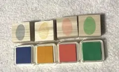 木製スタンプとインクパッドセット