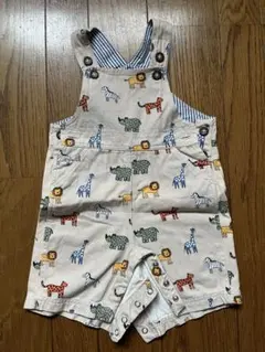 動物柄コットンロンパース