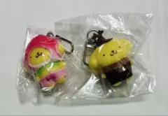 サンリオ ちびっとも ポムポムプリン くだもの 虫さん キーホルダー もも