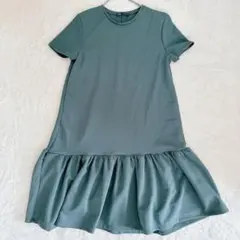ZARA ザラ ティアード ミニワンピース チュニック グリーン 緑 S 完売品