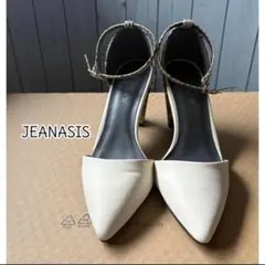 美品❣️ JEANASISジーナシス パンプス 23.5cm ホワイト パイソン