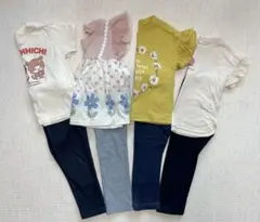 女の子　春服　夏服　半袖　ズボン　保育園着 8着　まとめ売り　ストレッチパンツ