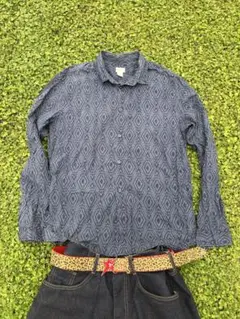 H&M CONSCIOUS COLLECTION 総柄 長袖シャツ L