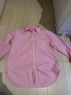 GU ピンク ストライプ 長袖シャツ2枚セット