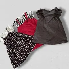 【120cm】3can4on 他 キッズワンピース 3枚セット 女の子
