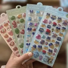 可愛いたまごっちキャラクター 3Dシール4セット