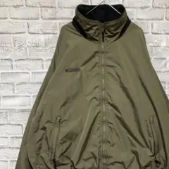 コロンビア　ナイロンジャケットアースカラー中綿2XL ロゴ刺繍アウトドア1112