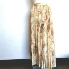 美品　シフォン大柄マキシスカートのサムネイル