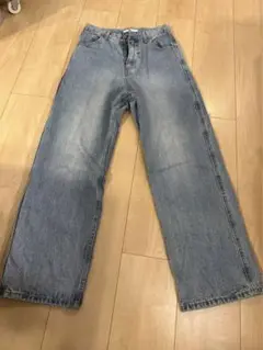 DISCOAT ライトブルーワイドパンツ