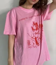 サンセルフ SANSeLF 半袖Tシャツ ピンク 夏のサムネイル