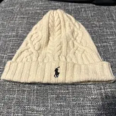 Polo Ralph Lauren ケーブル編みニット帽 アイボリー
