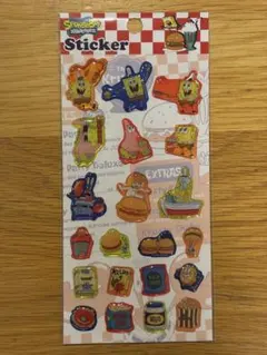 スポンジボブ　ぷっくりシートステッカー　プラザ限定
