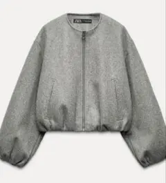 こ。様専用 美品【ZARA】ソフトストレッチトリムボンバージャケットM