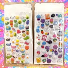 お裾分け→お買得　ちゅるうるシール 2枚セット 立体 3D シマエナガ おばけ