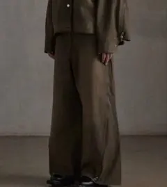 GRANCY ジップデザインバギーデニム　ブラウン