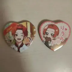 いれいす　りうら　ハート缶バッジ