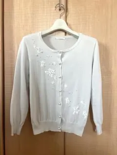 最終お値下げ　アベニールエトワール　カーディガン　刺繍　ビジュー