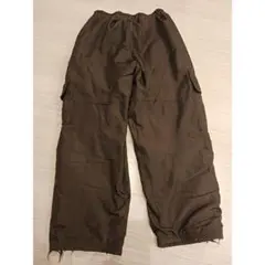 ブラウン カジュアルパンツ ウエストゴム