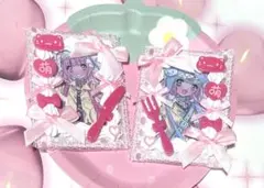 トレカケース 硬質ケース ホイップデコ B8 ピンク ネコ 萌え メイド 推し活