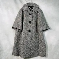 【美品★ドルチェ&ガッバーナ】Aラインコート ツイード 38 イタリア製 M