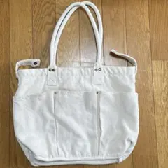 ☆中古　ニトリ　マルチポケットトートバック　アイボリー　Mサイズのサムネイル