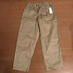 「新品未使用」GUベージュ チノキュロットパン ツ ゴムウエスト