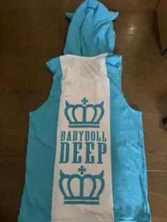 BABYDOLL DEEP フード付きタンクトップ 水色 Lサイズのサムネイル