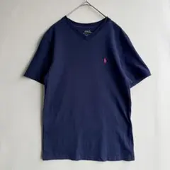 POLO ラルフローレン　キッズ　VネックTシャツ　ネイビー　150 M