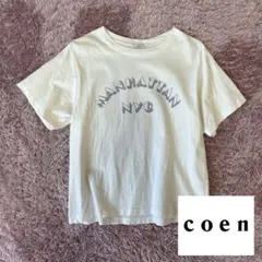coen（コーエン）アーチロゴプリントTシャツ 可愛い 白T M⭐︎のサムネイル