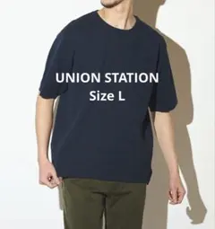 UNION STATION ニットTシャツ ネイビー Lのサムネイル