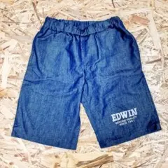 EDWIN デニム ハーフパンツ ゴムウエスト 120cm キッズ