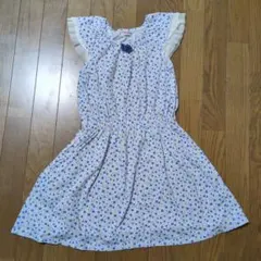 ミキハウス フラワープリント ノースリーブワンピース 140cm