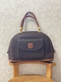 CELINE セリーヌ マカダム ハンドバッグ オールドセリーヌPVC レザー