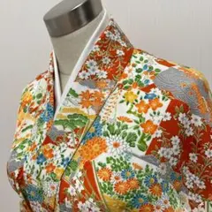 KL3910 洗える着物 小紋 身丈152cm ポリエステル 化繊